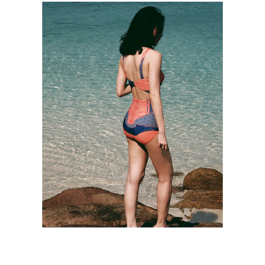 One-piece bikini with Thai vintage motifs printed | BigBuy360 - bigbuy360.vn