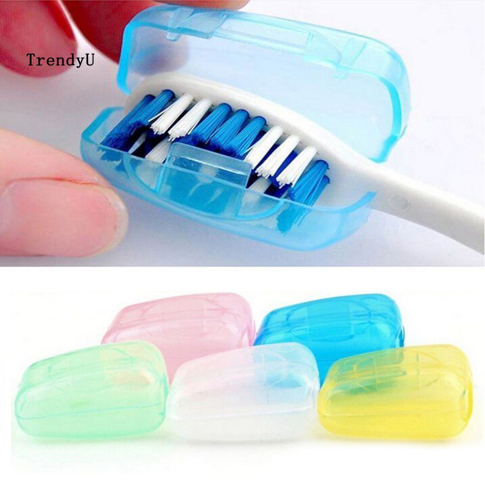 Bộ 5 Đầu Bọc Bàn Chải Đánh Răng Bằng Nhựa Tiện Dụng Khi Đi Du Lịch