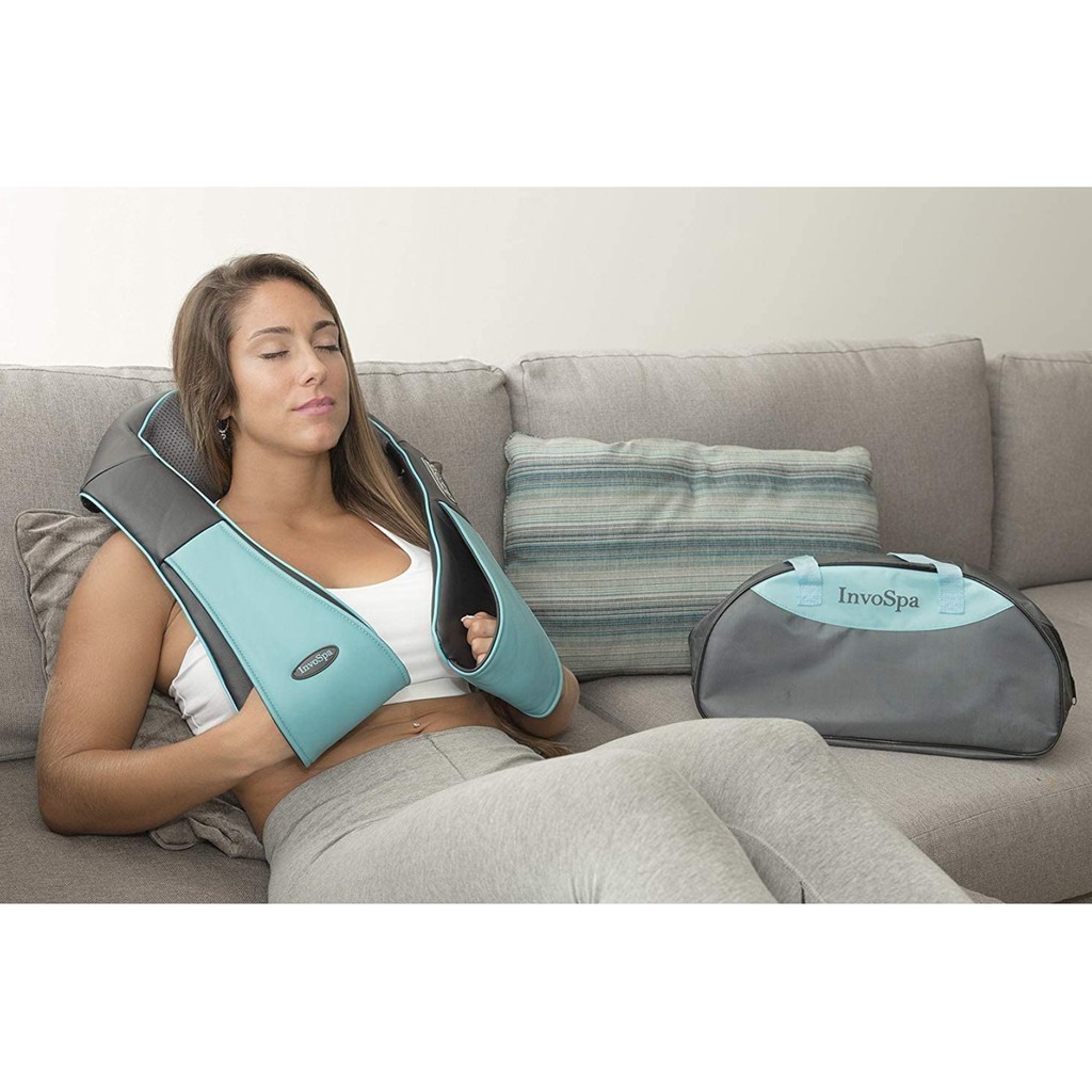 Đai massage giảm mệt mỏi Vai Gáy Cổ nguồn điện 220V/12V Shiatsu Back Home & Car