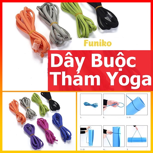 Dây buộc thảm Yoga,cố định thảm Tập Yoga gọn gàng tiện lợi cho việc cất giữ và di chuyển