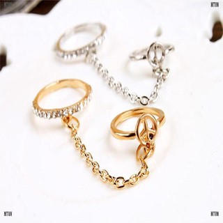 Nhẫn Nữ Trơn Đính Đá Độc Đáo