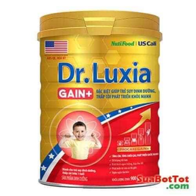 Sữa Dr Luxia gain 900g chuyên biệt dành cho trẻ biếng ăn nhẹ cân , suy dinh dưỡng , gầy ốm , ăn ngủ kém , tiêu hoá kém