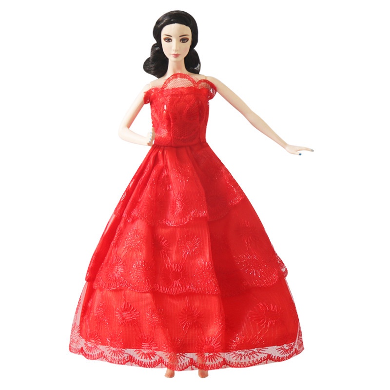 Quần áo đồ chơi trẻ em, quần áo barbie, váy búp bê cô gái 30cm TTD113