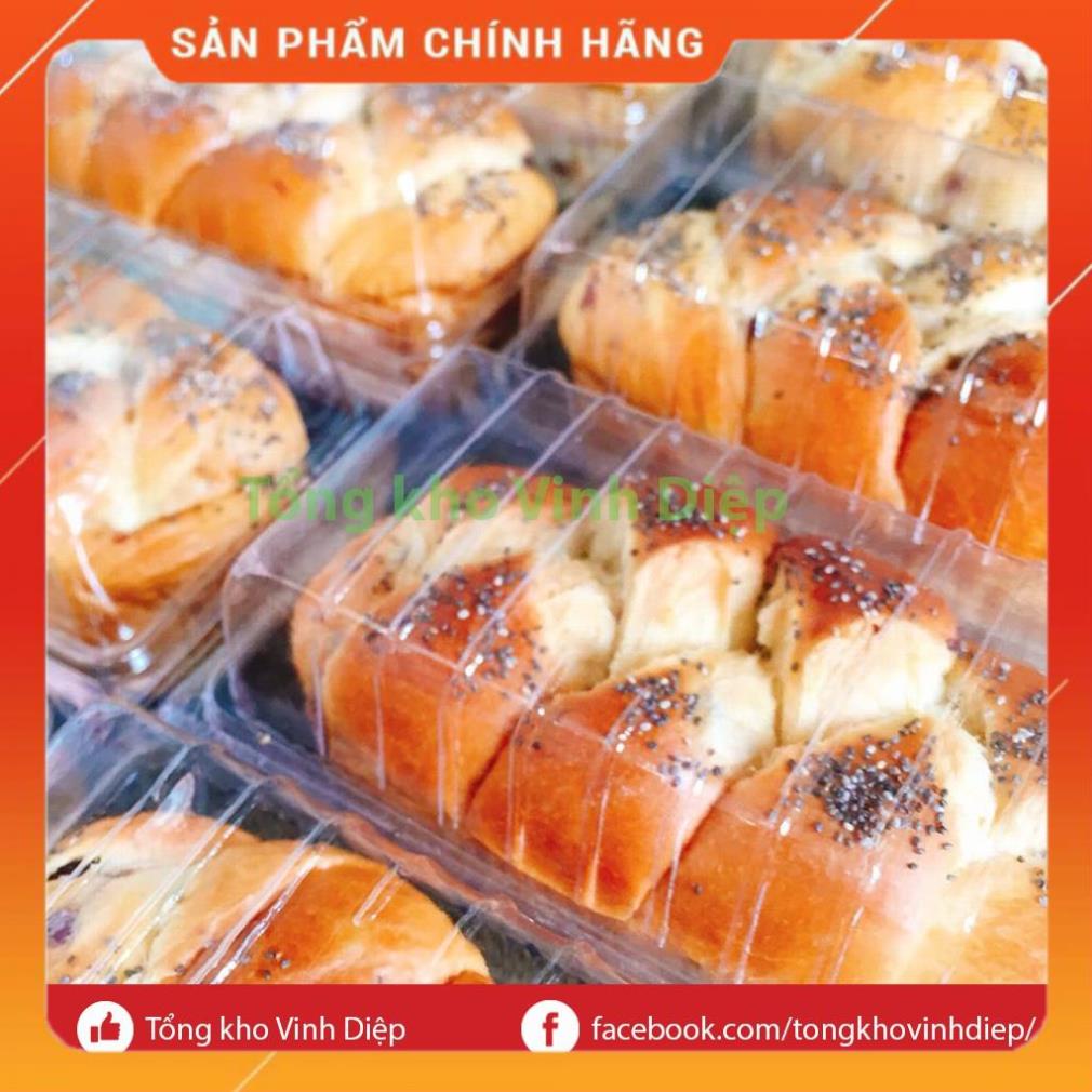 Combo 100 hộp nhựa dùng 1 lần đựng bánh bông lan cuộn, hoa quả, đồ ăn - H07