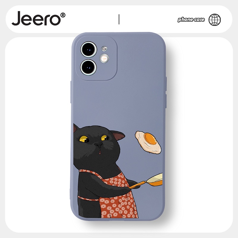Ốp lưng JEERO mềm hoạt hình cặp đôi dễ thương đẹp độc lạ cho iphone 14 13 12 11 Pro Max SE 2020 X XR XS 8 7 6S 6 Plus kute HFF657