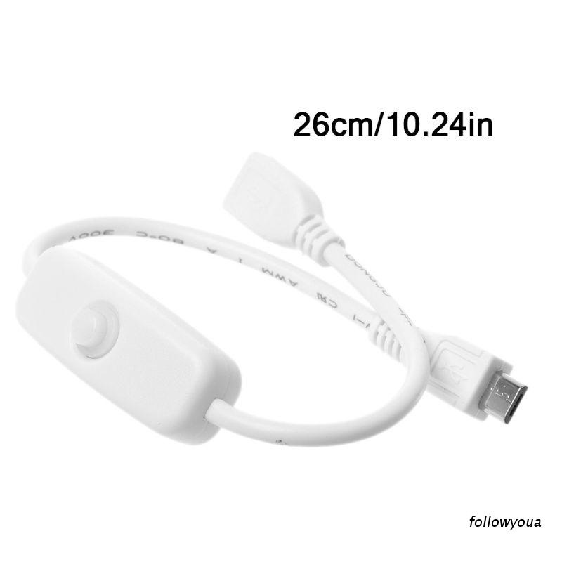 Dây cáp nối dài cổng Micro USB có công tắc cho Raspberry Pi Samsung Xiaomi Huawei Android