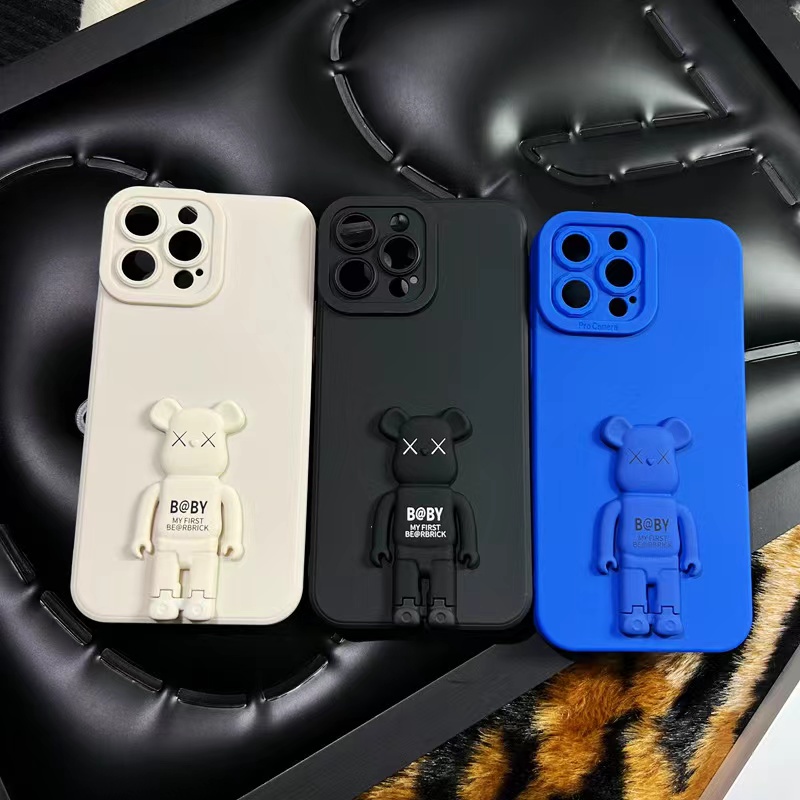 Ốp Điện Thoại Có Giá Đỡ Hình Gấu Sang Trọng Bearbrick Cho iphone 13 Pro Max i13 13pro 11 Pro Max i11 iX Xs XR Xs Max 7plus 8plus 12Pro 12 Pro Max