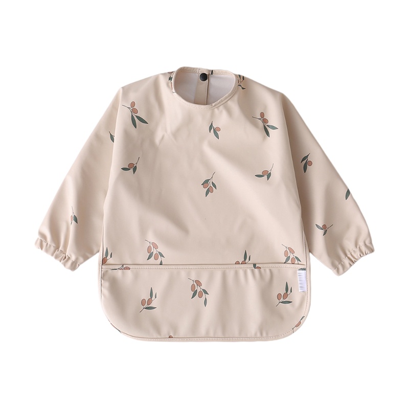 Yếm Vải Ăn Dặm Trung Tính Kèm Túi Đựng Thức Ăn Tiện Dụng Cho Bé