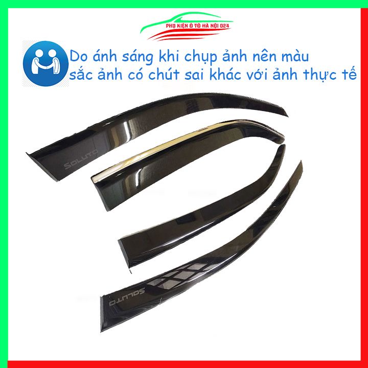 Vè che mưa ô tô Soluto 2019-2023 chỉ inox cao cấp