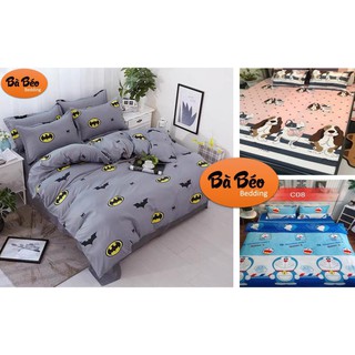 (Ga Giường 1M6) 20 Mẫu Chăn Ga Giường Đẹp, Ga Giường Cotton, Ga Giường Poly Bo Chun, Vỏ Chăn Có Khóa, 2 áo gối+ Vỏ Ôm