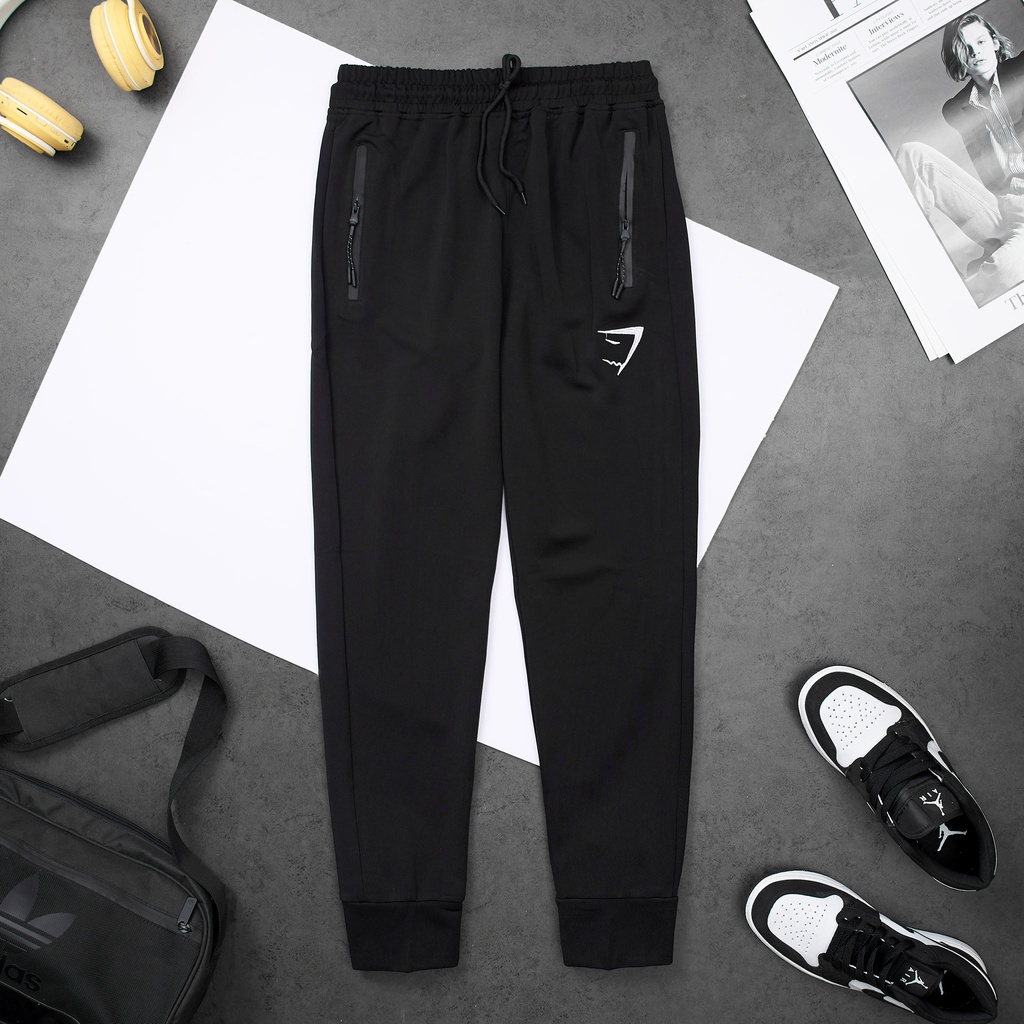 Quần Dài Tập Gym Nam Thể Thao Gymshark Chất Poly Co Giãn Cao Cấp