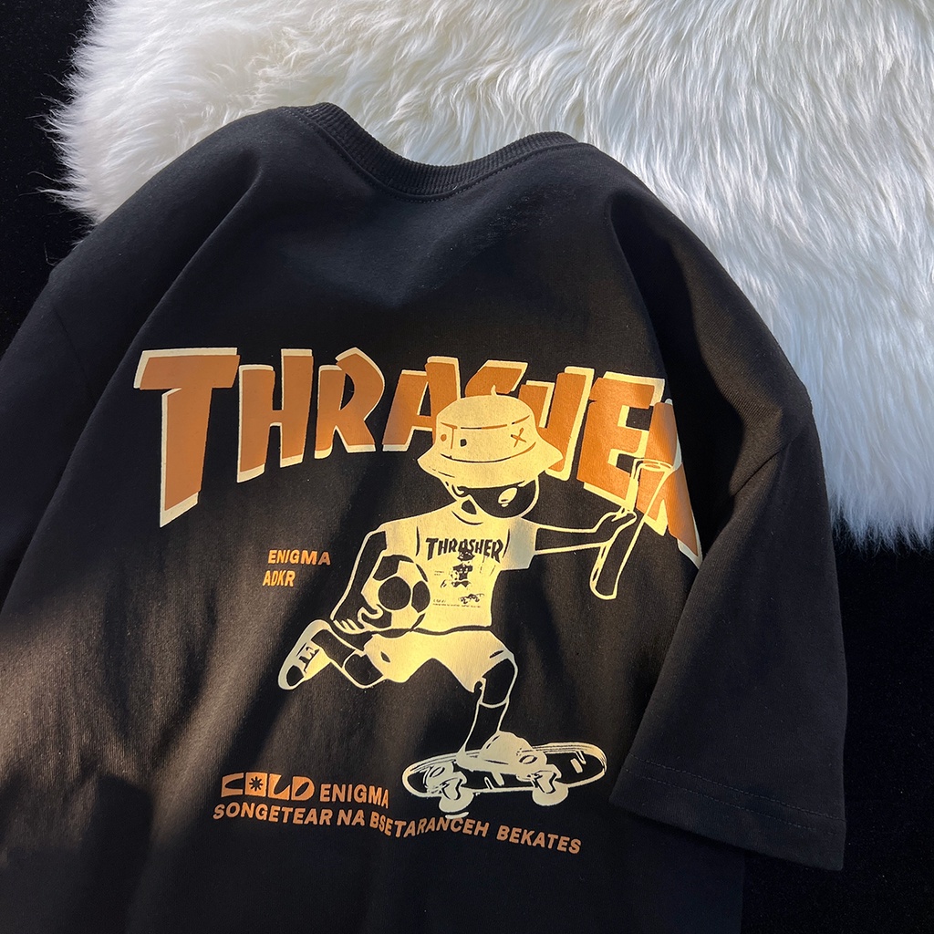 NRVP Áo Thun Nữ Ngắn Tay In Chữ Phong Cách Hàn Quốc