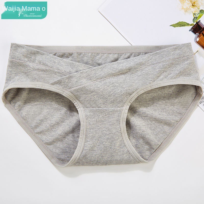 Quần lót dành cho bà bầu, bên trong bằng vải cotton cạp thấp Đũng sớm và muộn khi mang thai 3 tháng cuối lớn kíc