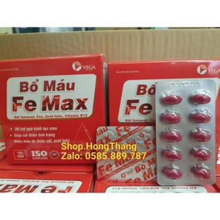 (Nhà thuốc 24h/7) Bổ Máu Fe Max bổ sung sắt và acid folic, giảm thiếu máu do thiếu sắt, hỗ trợ quá trình tạo máu