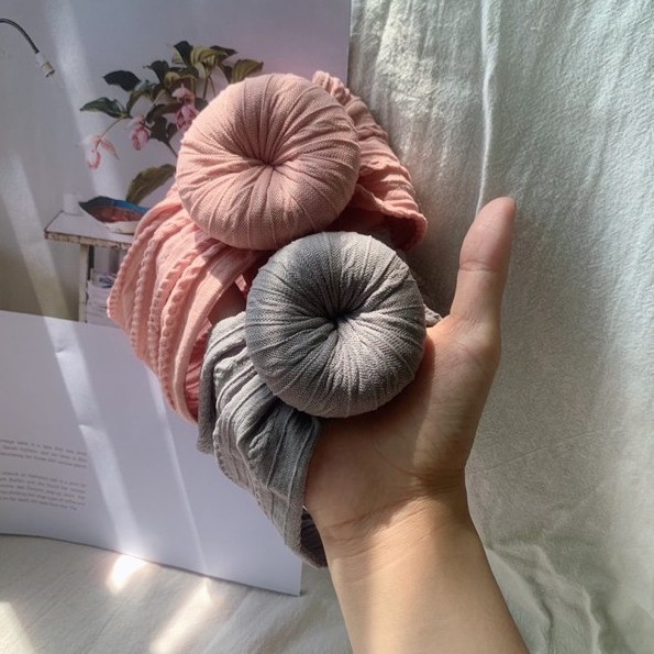 BĂNG ĐÔ - TURBAN COTTON MỊN DÀNH CHO BÉ GÁI HỌA TIẾT DONUT NHIỀU MÀU