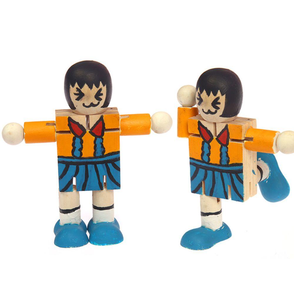 Set 2 Con Rối Gỗ Hình Con Rối DIY Trang Trí Nhà Cửa