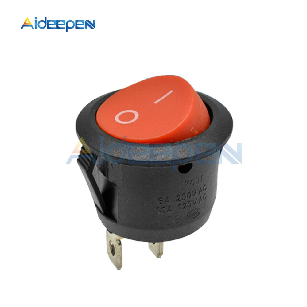 Bộ 5 Công Tắc On-Off On Off Chống Nước Ac 6a / 250v Kcd1 2pin 3pin 4pin 20mm Cho Bảng Điều Khiển Xe Hơi / Tàu Thuyền