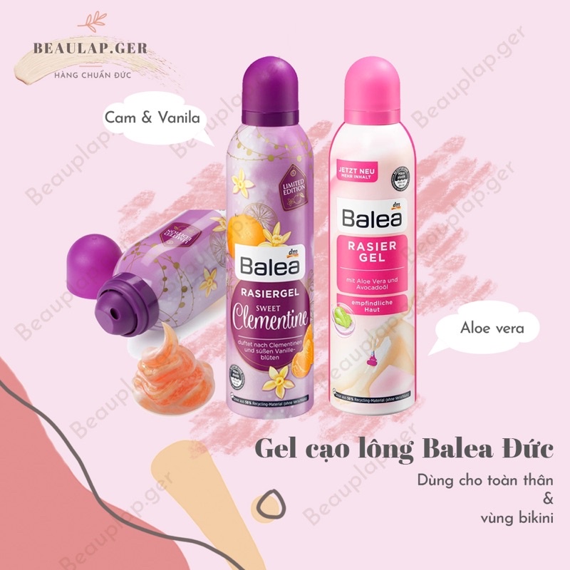 Gel/bọt cạo lông nội địa Đức- Balea