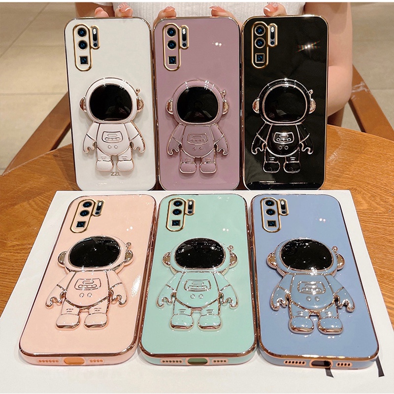 Ốp điện thoại Koosuk bằng silicon mềm có giá đỡ hình phi hành gia dành cho Samsung Galaxy Note 10 Plus 20 Ultra