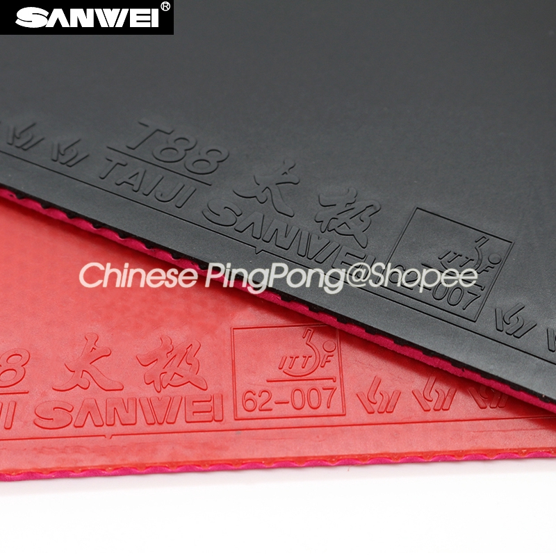 SANWEI TAIJI PLUS (TAICHI) SANWEI Table Tennis Rubber (Pink Tension Sponge) SANWEI Ping Pong Rubber