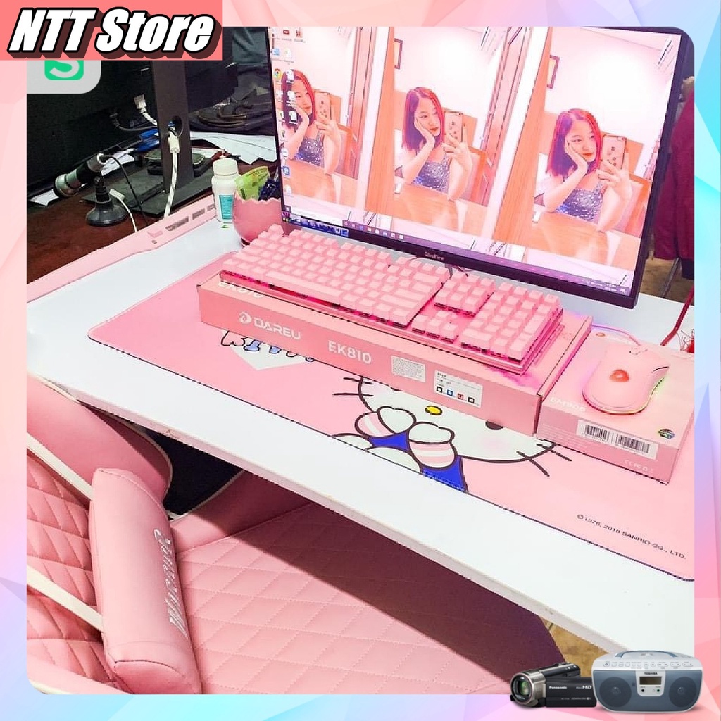 Bàn phím cơ Hồng DAREU EK810 chuyên Game Led Pink - Bảo hành 24th Chính Hãng - NTT Store