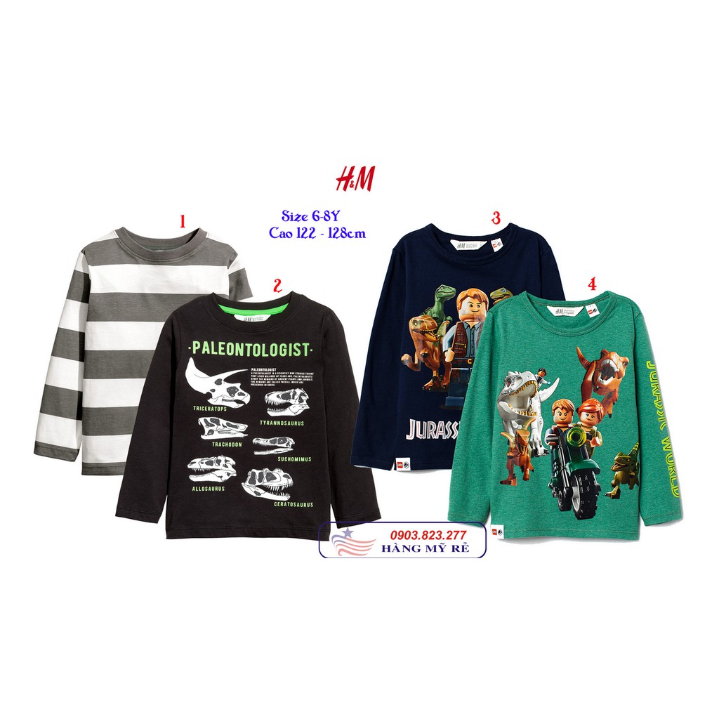 Áo Phông Dài H&M cho bé Trai (Hàng Mỹ xách tay)