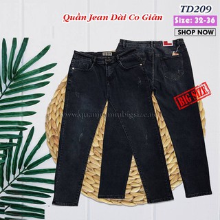 💯 quần jean dài co giãn bigsize td209 size 32-36 💯
