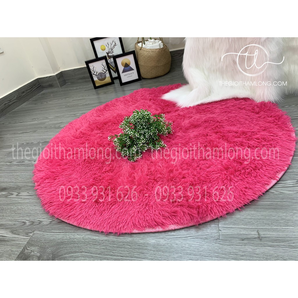 Thảm Lông Hình Tròn Chụp Hình Quần Áo - Đầm Váy - Mỹ phẩm [Nhiều size] [Nhiều màu] | BigBuy360 - bigbuy360.vn