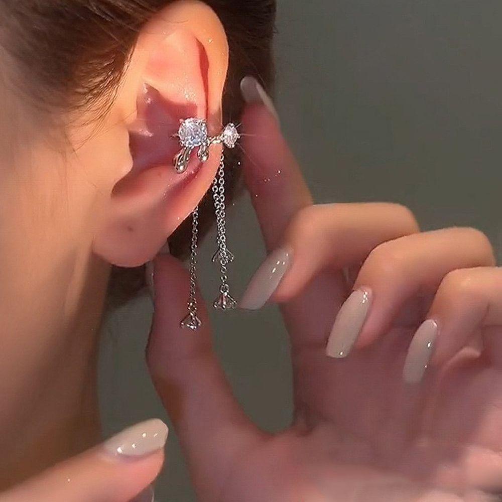 Khuyên Kẹp Tai Thời Trang Cá Tính Cho Nữ|Khuyên Tai Dáng Dài Phong Cách Retro Thời Trang