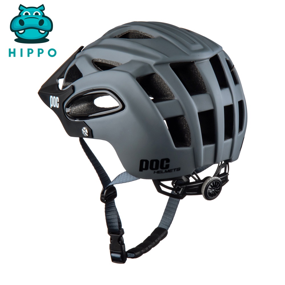 Mũ bảo hiểm xe đạp thể thao chuyên nghiệp Poc 07 siêu nhẹ màu xám xi măng - HIPPO HELMET
