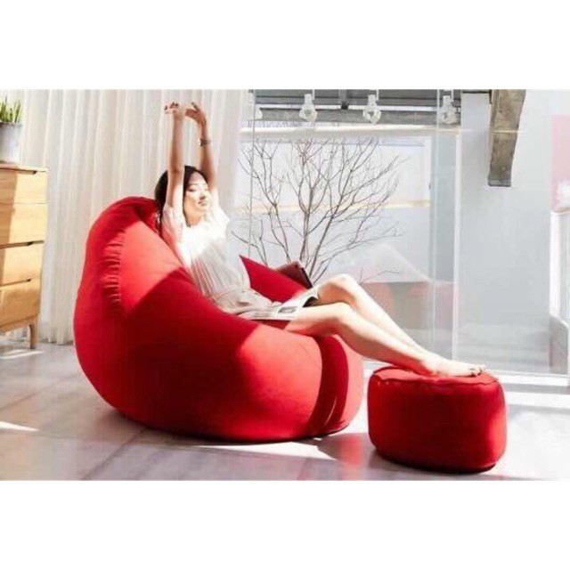 Ghế BeanbagGhế lười hạt xốp Night mẫu trụ tròn (Gồm 1 ghế trụ + 1 đôn tròn)Giao hàng miễn phí TPHCM
