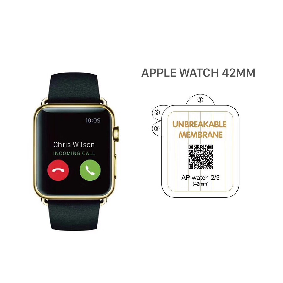 Dán PPF Apple Watch mặt kính cho Series 1 2 3 4 5 6 SE Size 38mm 40mm 42mm 44mm dễ dán