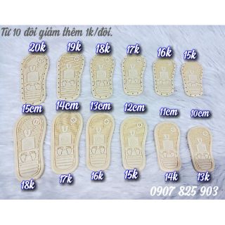 Đế giày nhựa dẻo đục lỗ sẵn