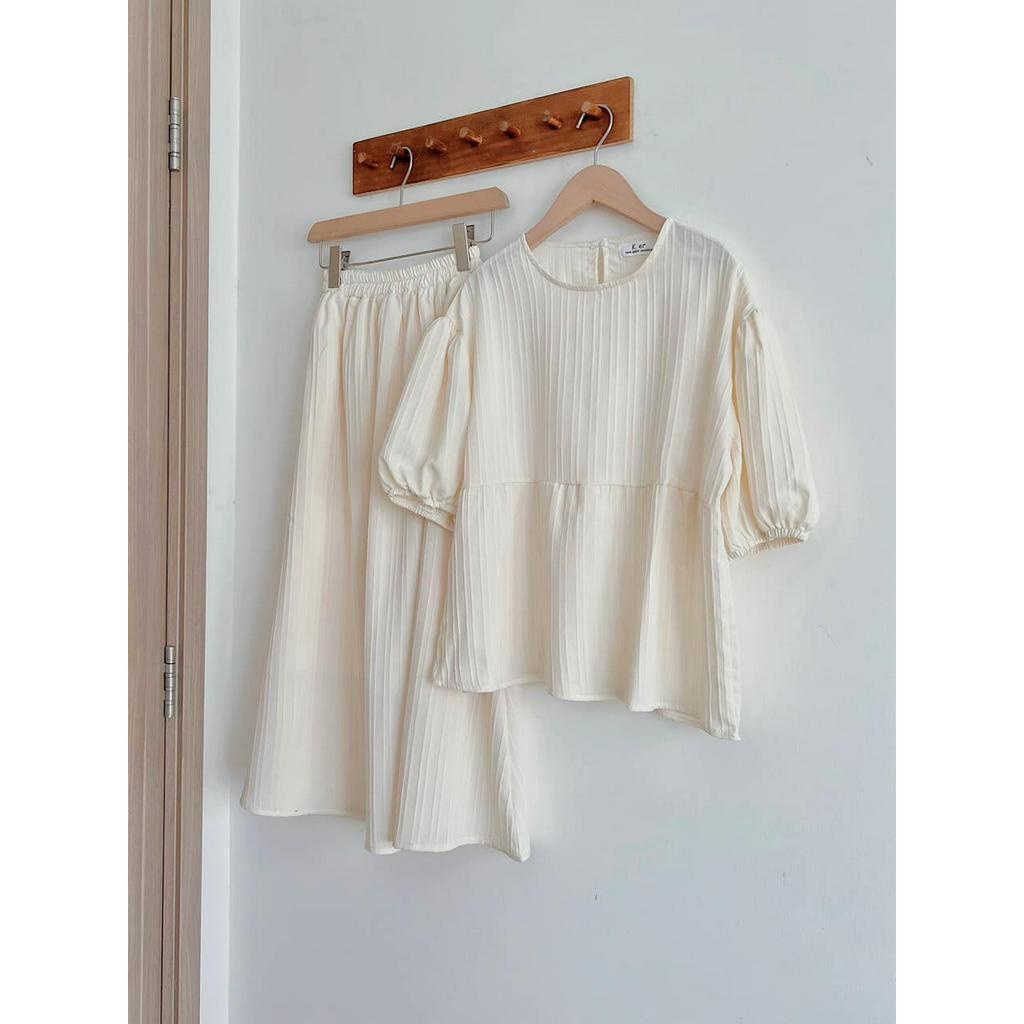 Set Chân Váy Kèm Áo Babydoll Tay Lỡ Nhiều Màu Freesize, Chân Váy Có Lớp Lót Hàng Chuẩn