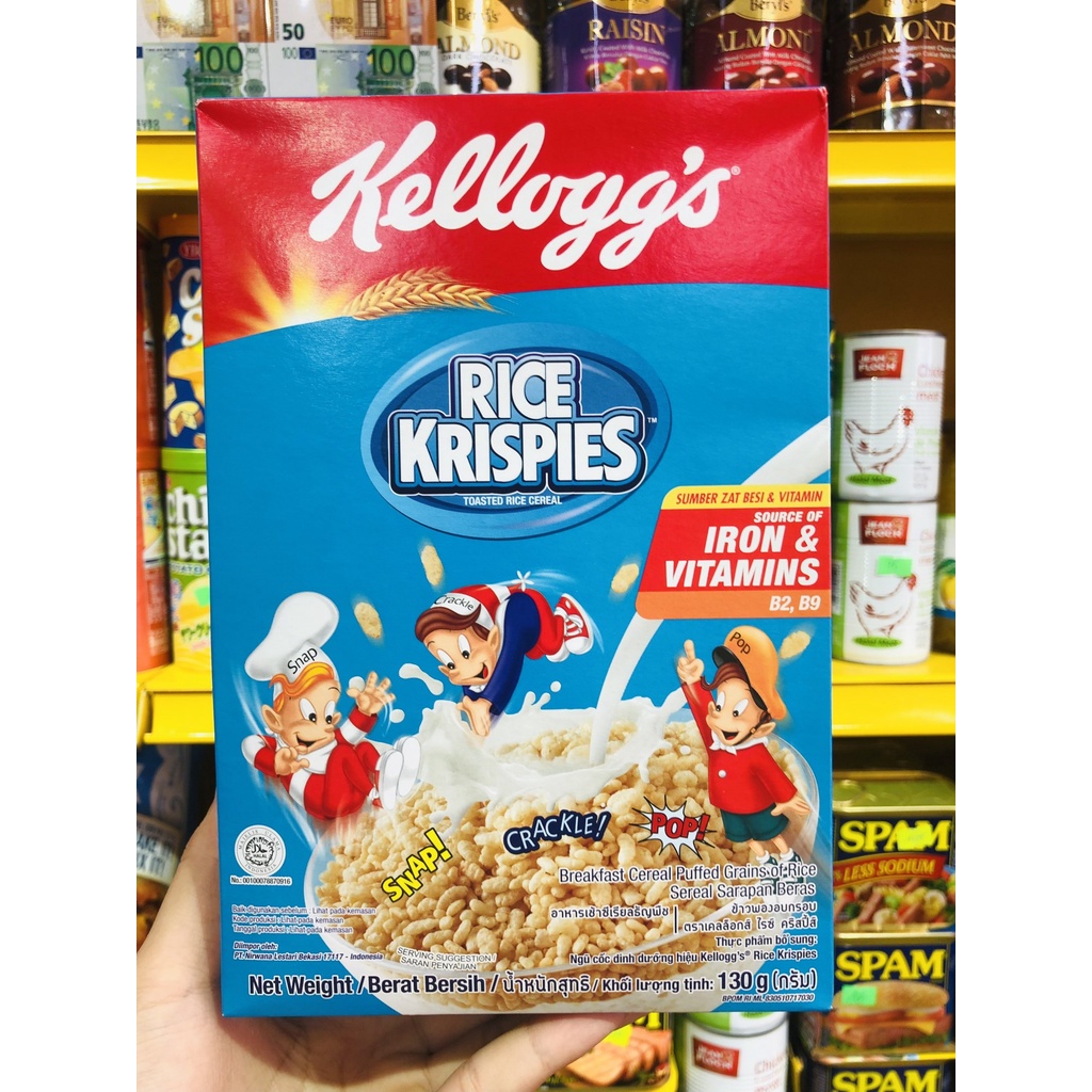 [HỘP 130G] Ngũ Cốc Ăn Sáng Kellogg's RICE KRISPIES 130G - Thái Lan