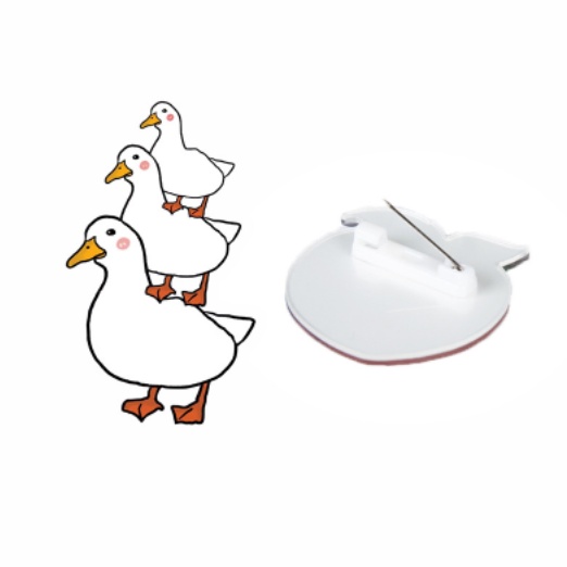 Trâm Cài Áo Hình Vịt Hoạt Hình Bằng Acrylic Phong Cách Harajuku Dễ Thương