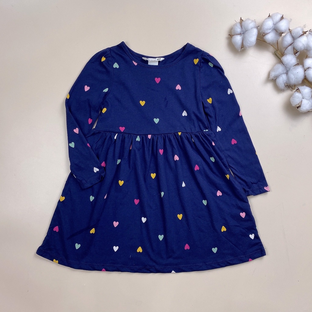 Váy cotton HM dài tay 3 hình BG 2 - 10y