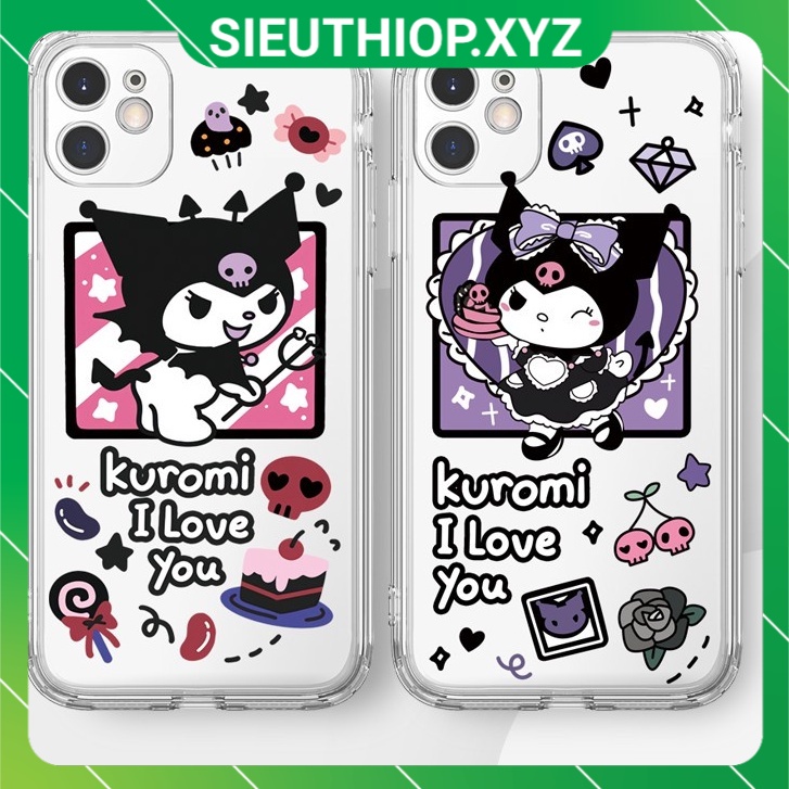 Ốp lưng iphone trong suốt 💕Kuromi 6/6s/6plus/6s/7/8/7plus/8plus/x/xs/xs max/11/12/13/pro/promax T176