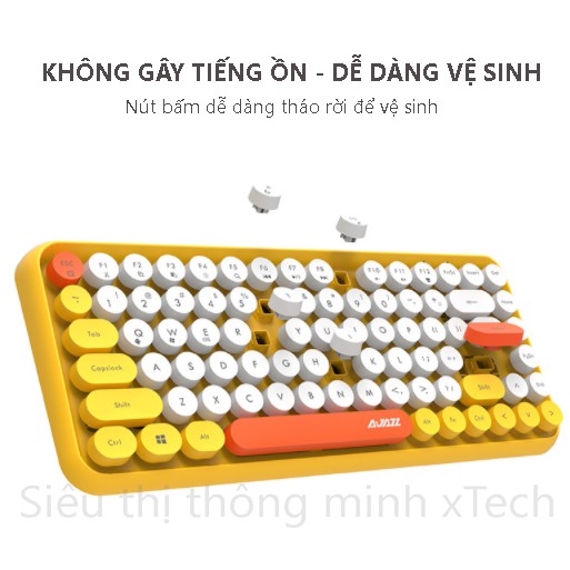 Bàn phím bluetooth không dây chính hãng AJAZZ 308i - Tương thích cho Iphone, Android, Macbook, Laptop | BigBuy360 - bigbuy360.vn