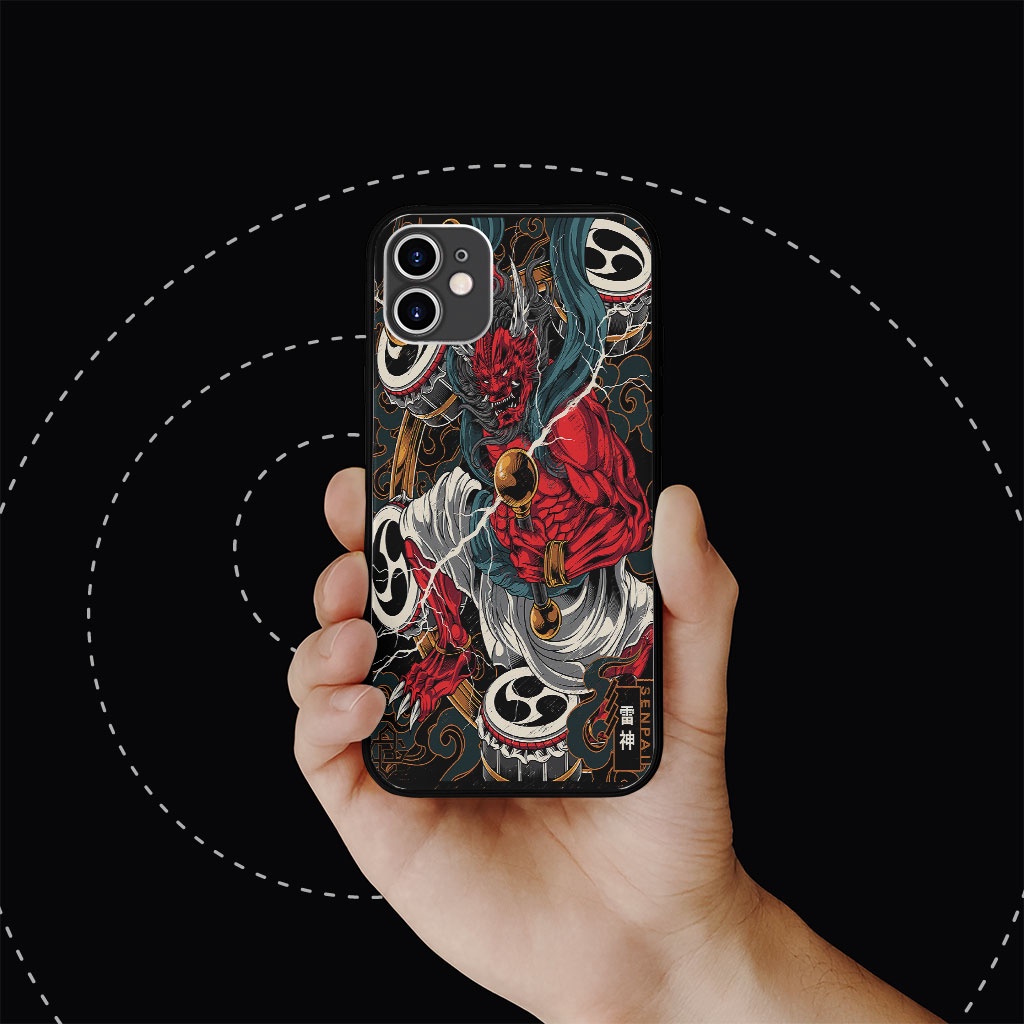 Ốp Lưng iphone hình Quỷ oni đánh trống ECOMEX cho Iphone 5 6 7 8 Plus 11 12 Pro Max X Xr MYS20220127