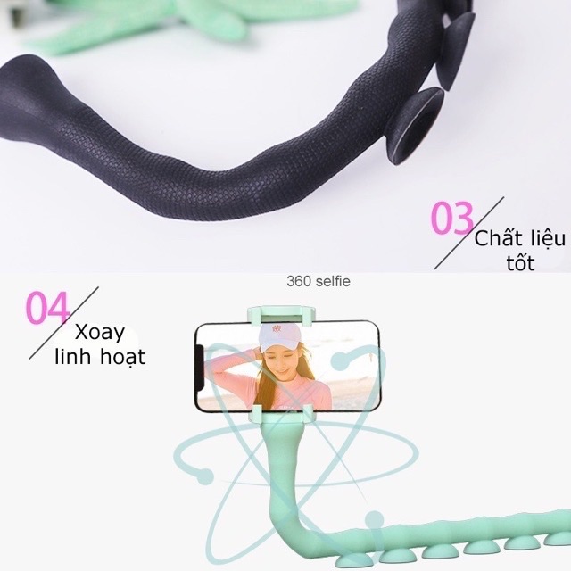 Giá đỡ điện thoại, Kẹp điện thoại, Ipad đa năng xoay 360 độ 3 khớp điều chỉnh cao cấp SMH (Đen) | BigBuy360 - bigbuy360.vn