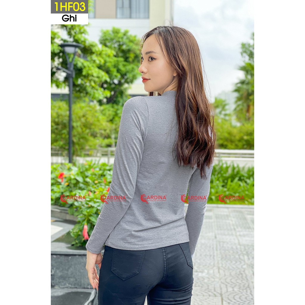 Áo giữ nhiệt nữ cao cấp CARDINA , vải coton co giãn 4 chiều, sinh và giữ nhiệt tốt, khử mùi hiệu quả, thon gọn dáng xinh
