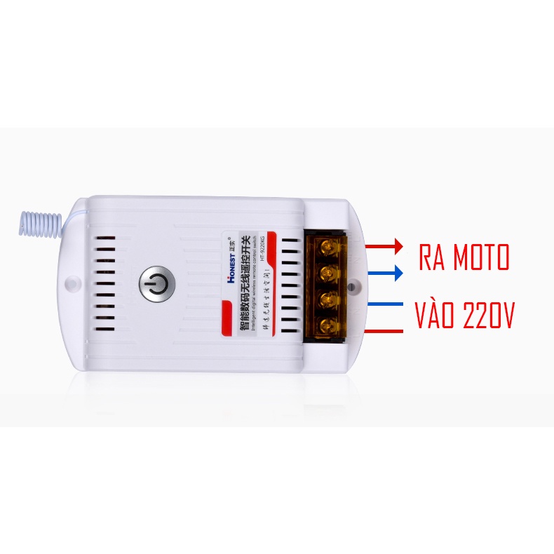 Công tắc Honest HT-9220 bộ điều khiển từ xa 1000m công suất lớn bật tắt máy bơm nước