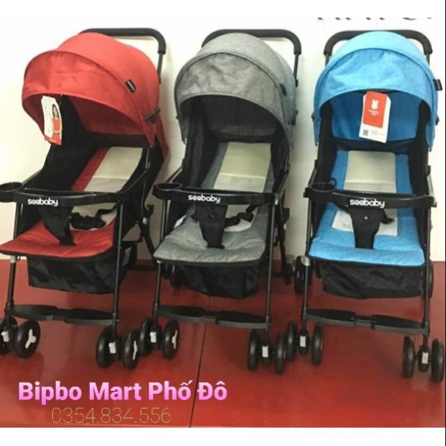 Xe đẩy seebaby QQ3 xanh, đỏ, ghi phiên bản 2019