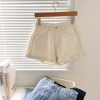 Quần short jeans trơn lật lai 3 màu lenclothing 8664-8665-8666