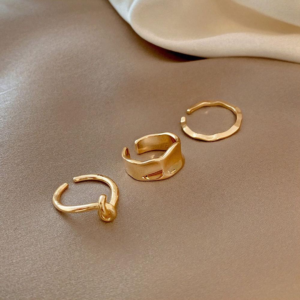 EXPEN Nhẫn Hở Mạ Bạc Kiểu Thắt Nút Độc Đáo Thời Trang Cho Nữ