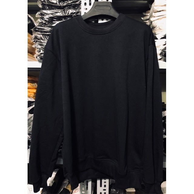 ÁO SWEATER Basic Trơn Chất Nỉ Da Cá không xù lông áo Thu Đông Dài Tay Thoáng Khí MÀU TRẮNG + Đen TATO | BigBuy360 - bigbuy360.vn