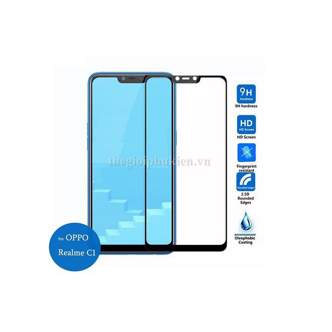 Cường lực Full màn Realme C1 full keo thế hệ mới