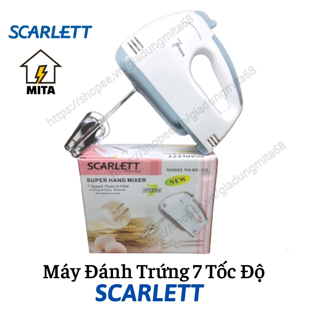 Máy Đánh Trứng Cầm Tay 7 Tốc Độ SCARLETT - MITA