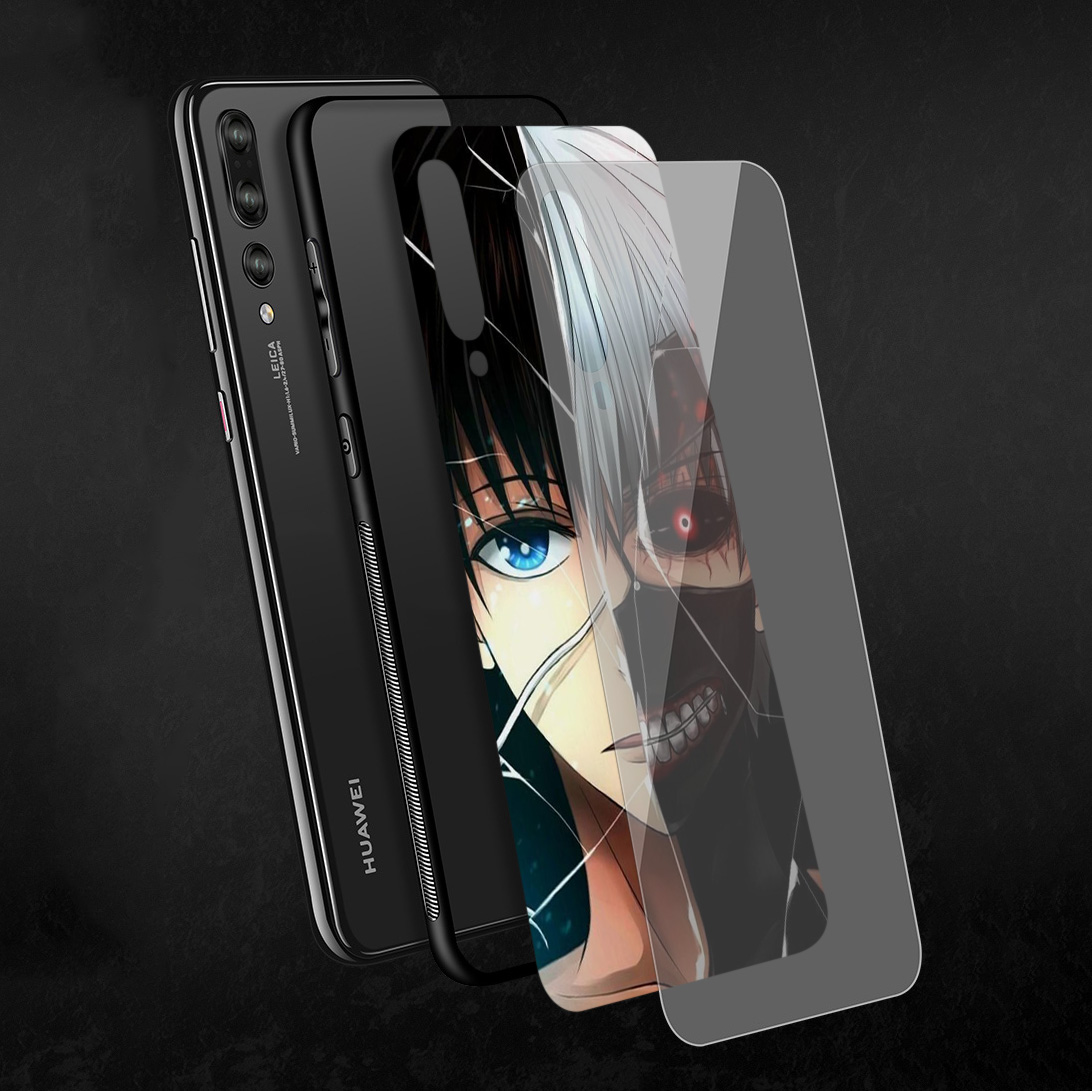 Ốp Điện Thoại Kính Cường Lực Cạnh Mềm In Hình Tokyo Ghoul Vc80 Cho Huawei Honor Y6 Y9 Mate 20 8x 9 10 Lite Pro 2018